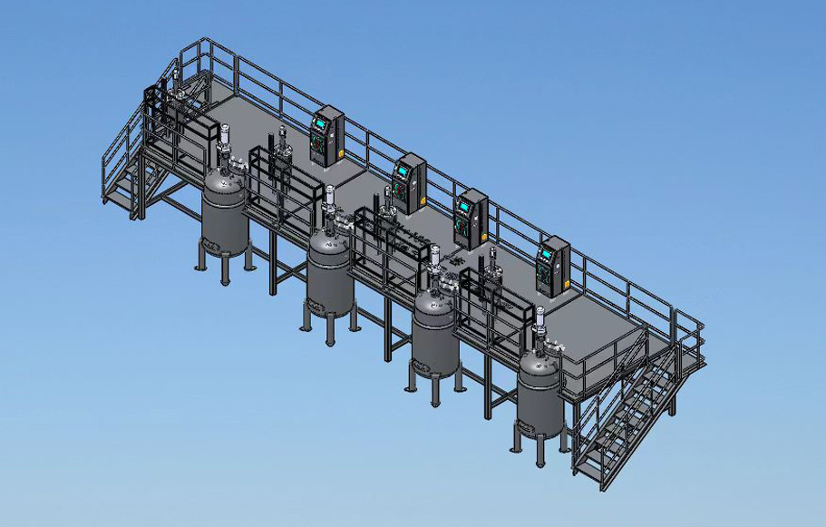 GS8100A-1000L-1000L-1000L-1000L/SZ全自動發酵罐三維效果圖